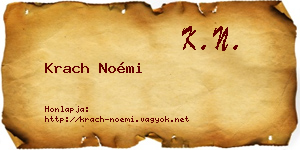 Krach Noémi névjegykártya
